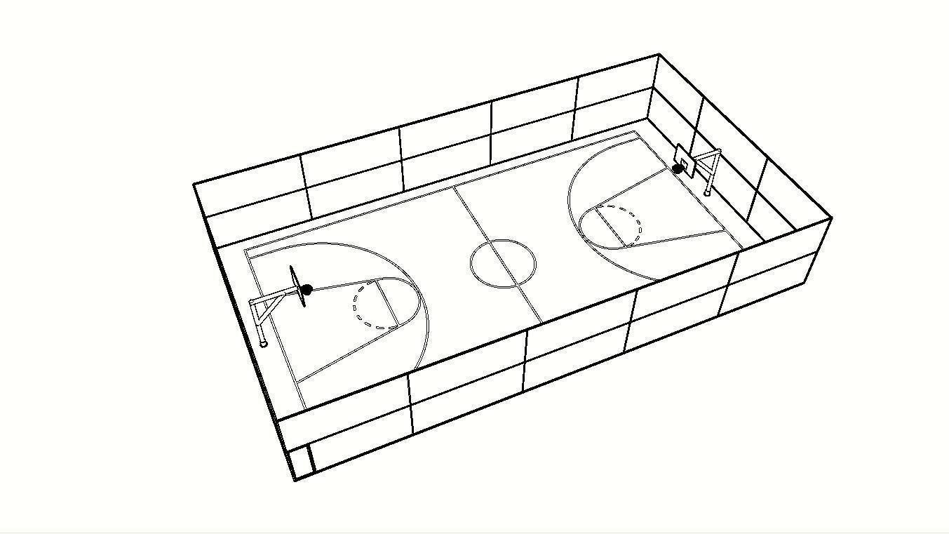 BASKETBALL COURT Low-poly 3D model_40