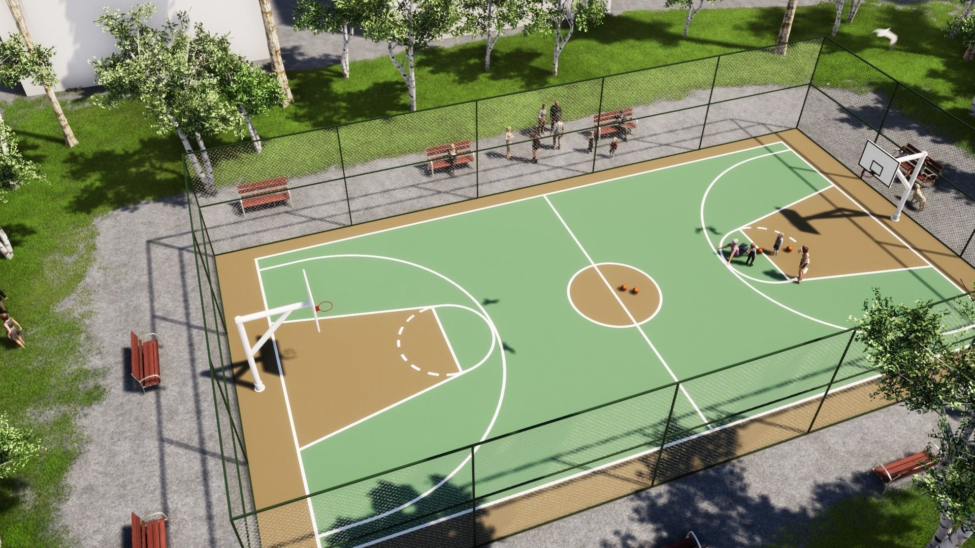 BASKETBALL COURT Low-poly 3D model_20