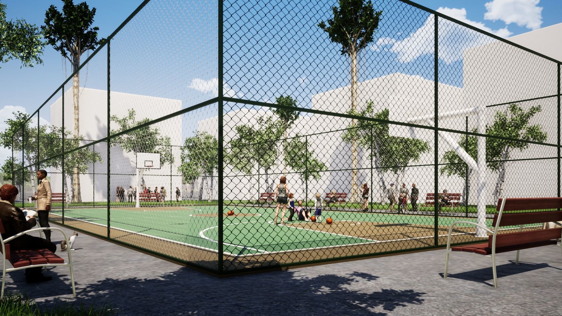 BASKETBALL COURT Low-poly 3D model_15