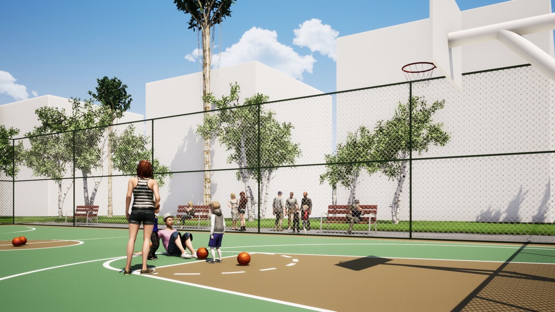 BASKETBALL COURT Low-poly 3D model_24