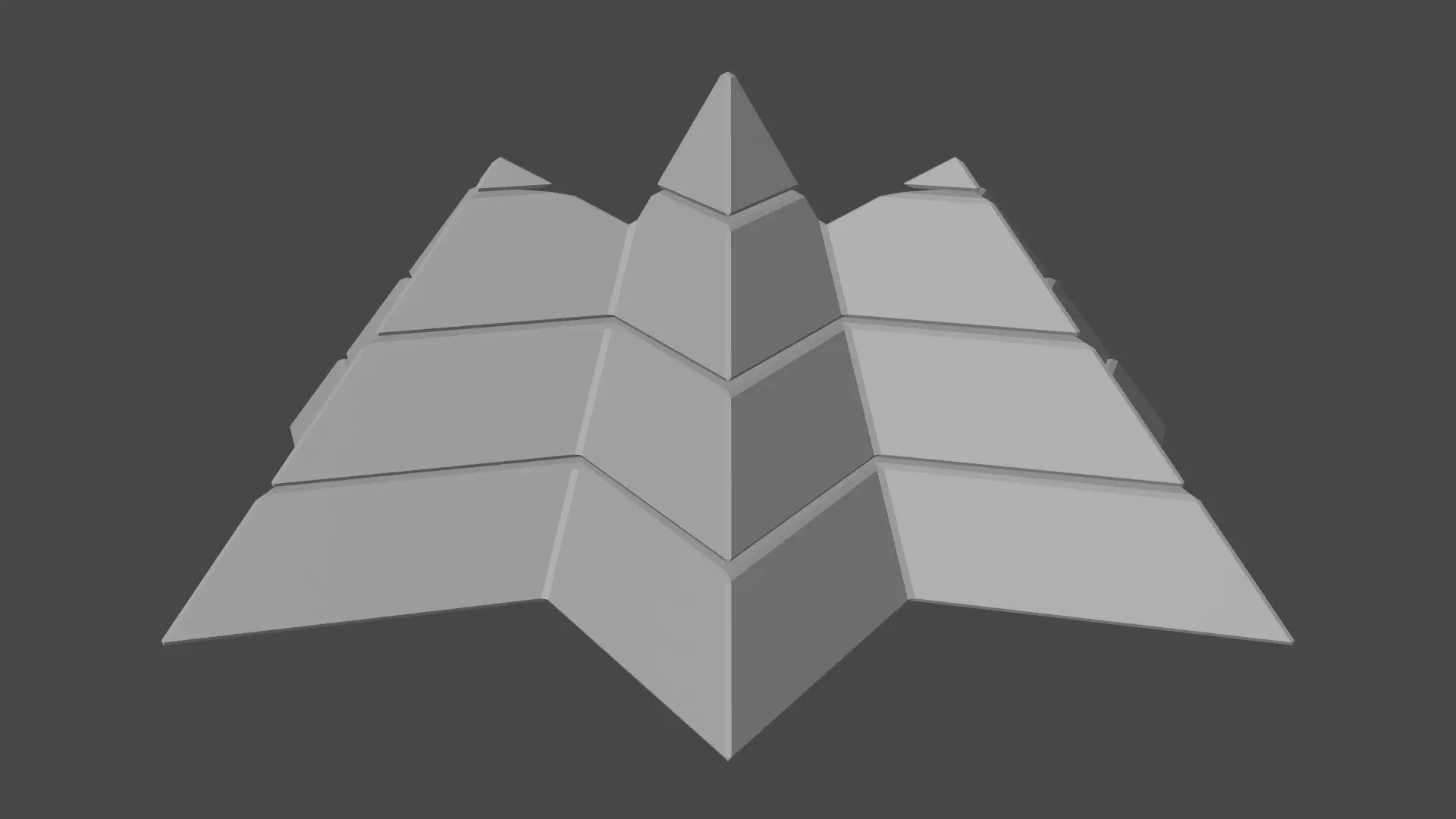 Futuristic Pyramidal Build Low-poly 3D model_0