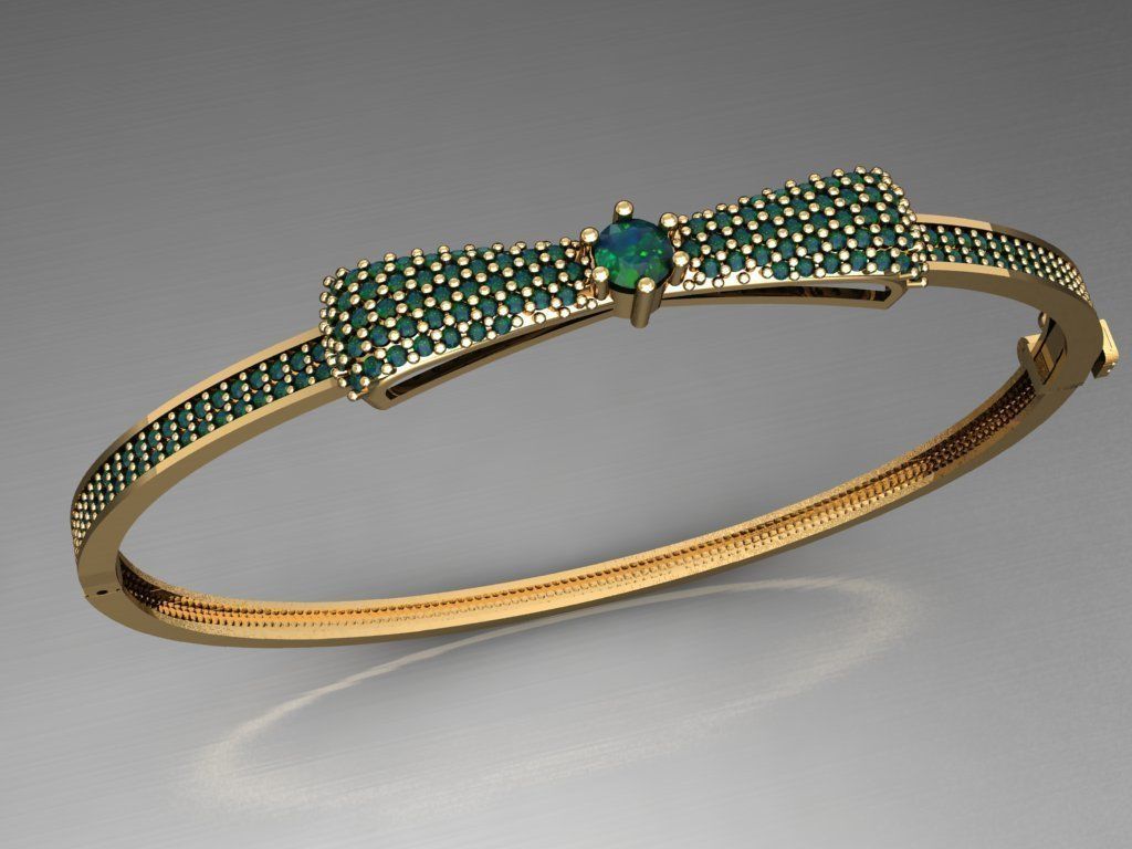 K22- Diamond BRACELET 3D print model_4