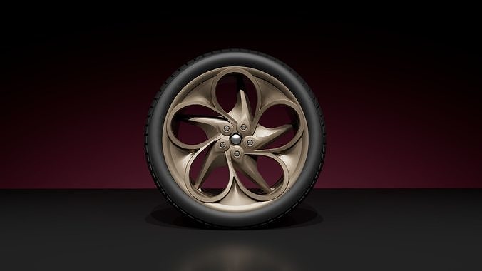 C5AR wheel Low-poly 3D model