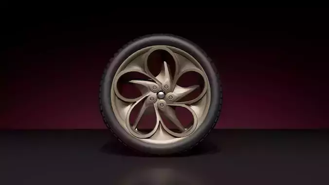 C5AR wheel Low-poly 3D model