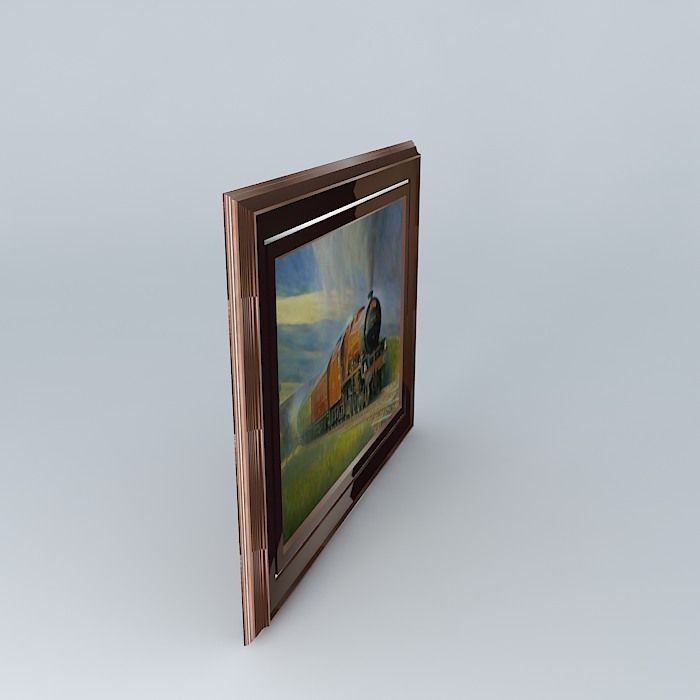 Painting RED ROSE Free 3D model_1