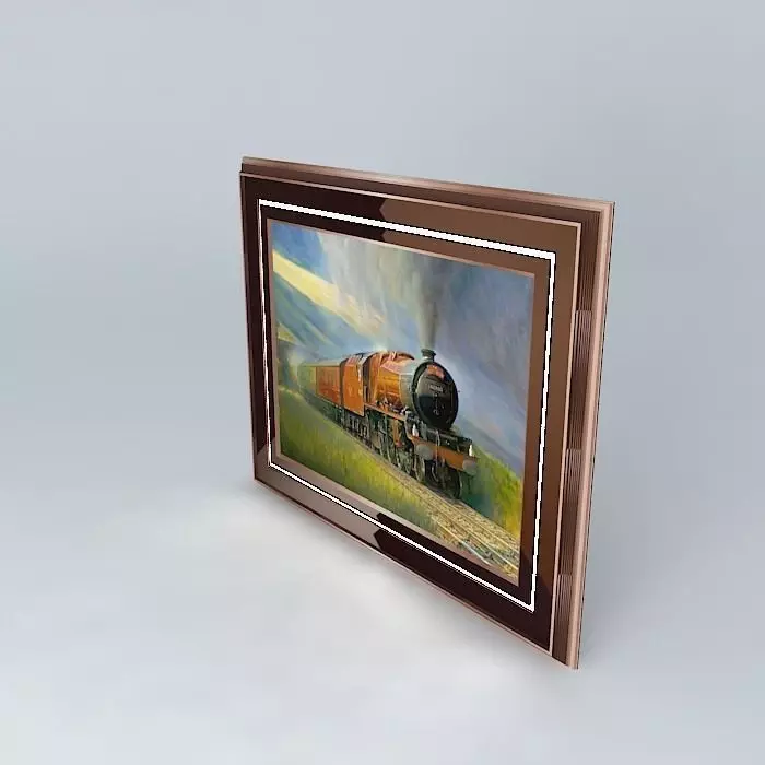 Painting RED ROSE Free 3D model_0