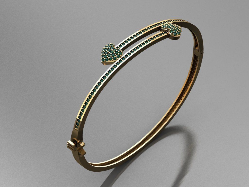 K24- Diamond  BRACELET 3D print model_1