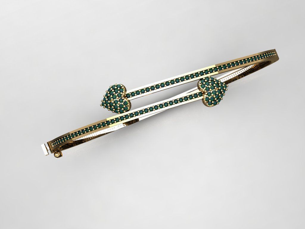 K24- Diamond  BRACELET 3D print model_2