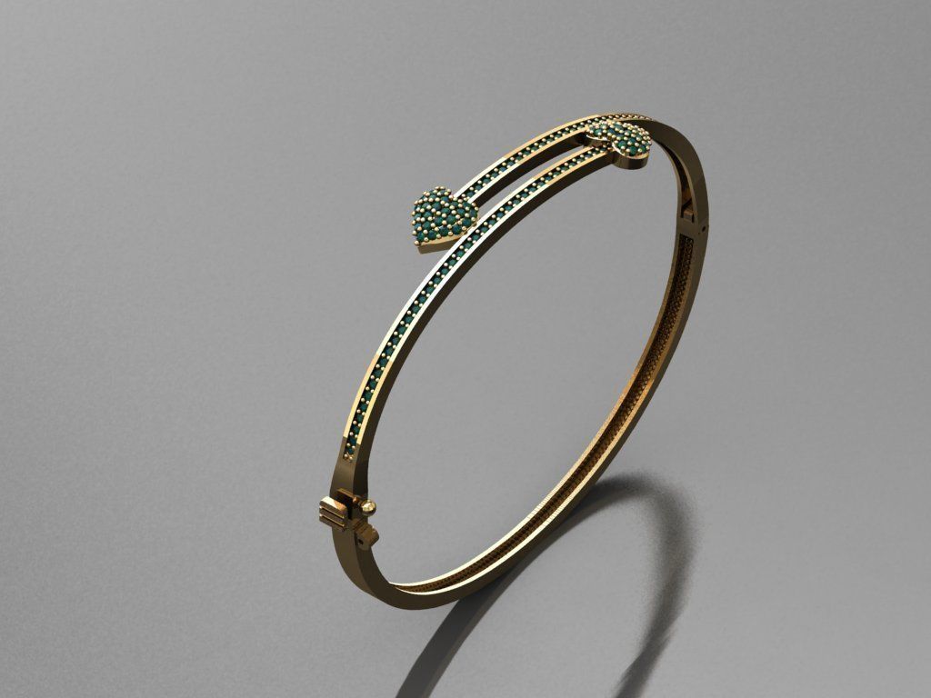 K24- Diamond  BRACELET 3D print model_3