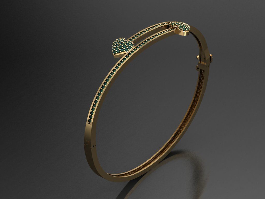 K24- Diamond  BRACELET 3D print model_4