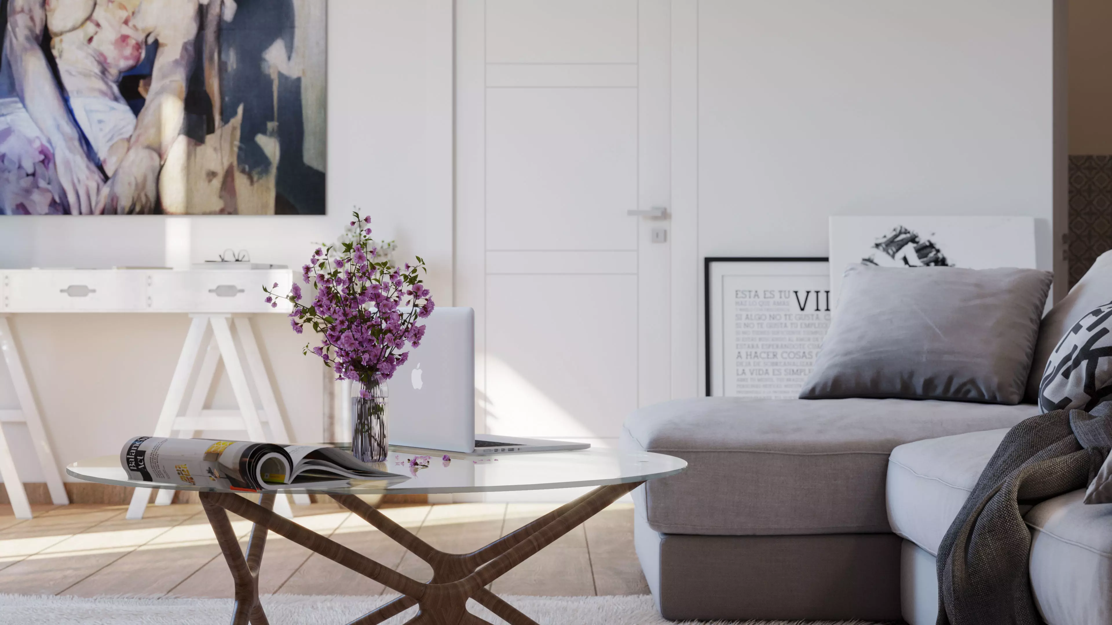 Scandinavian style interior 3D model