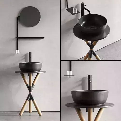 Scarabeo Ceramiche Cross Vanity Unit Set 1