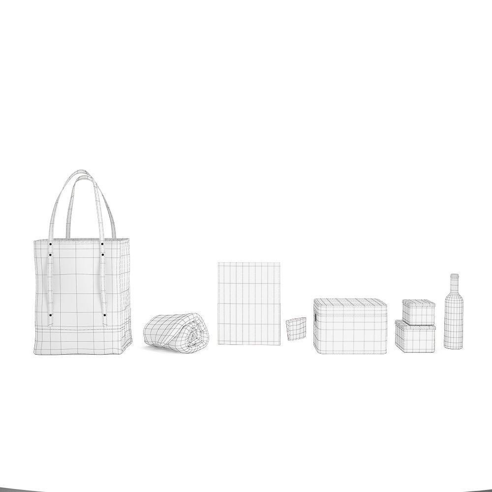 Picnic Bag 3D model_10