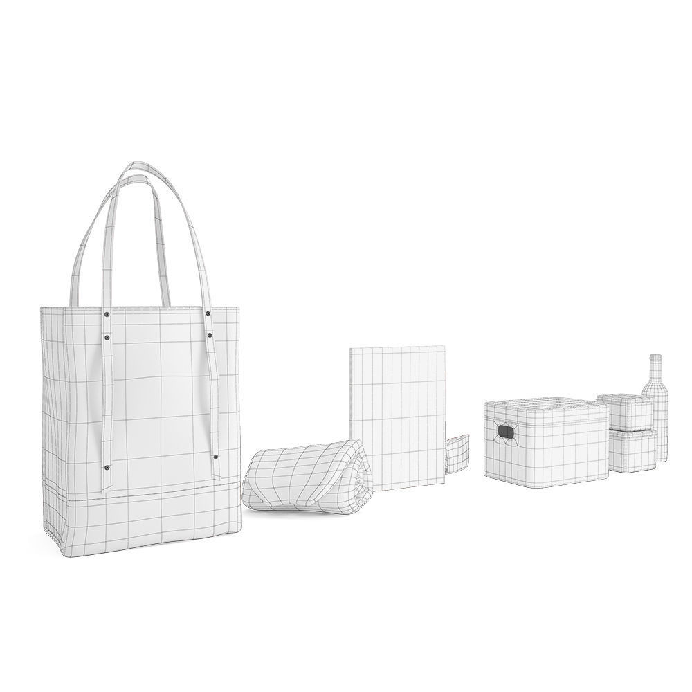 Picnic Bag 3D model_9