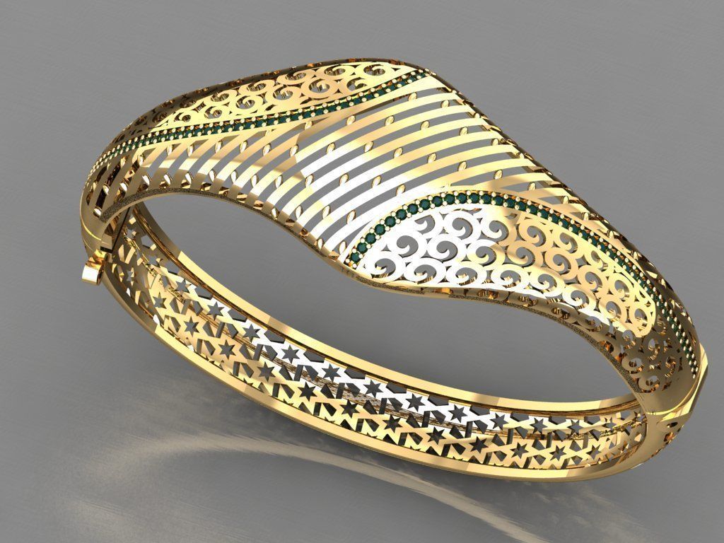 K33- Diamond  BRACELET 3D print model_4