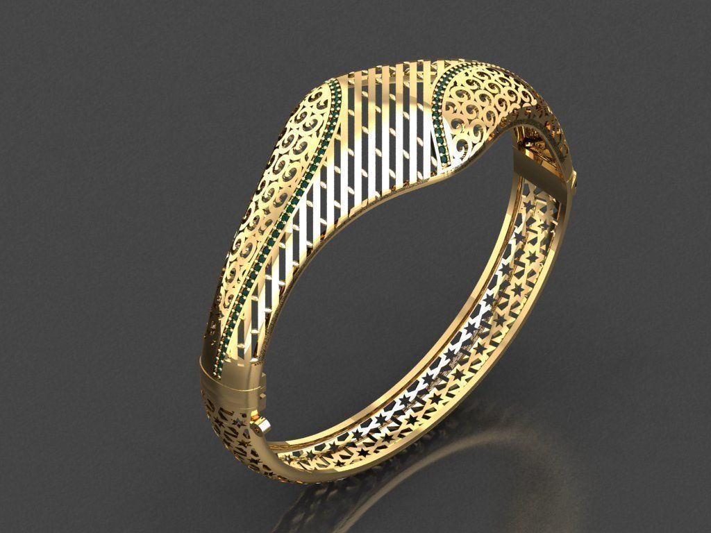 K33- Diamond  BRACELET 3D print model_2