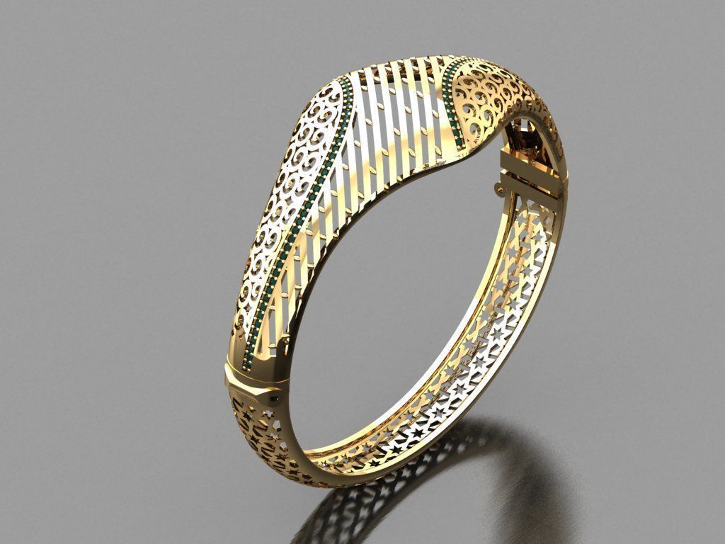 K33- Diamond  BRACELET 3D print model_1