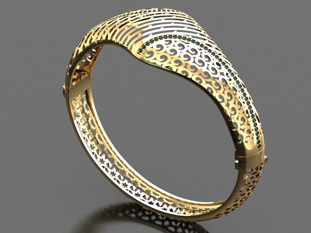 K33- Diamond  BRACELET 3D print model_6