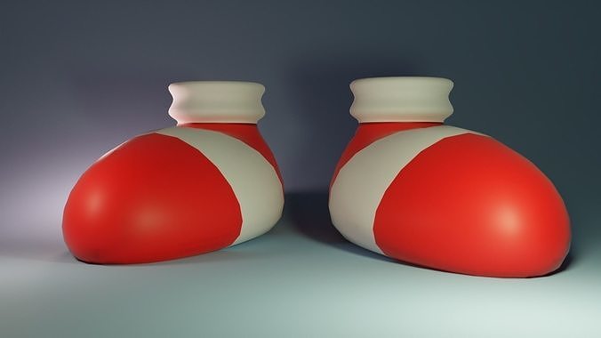 Sonic Shoe SatAM Free low-poly 3D model