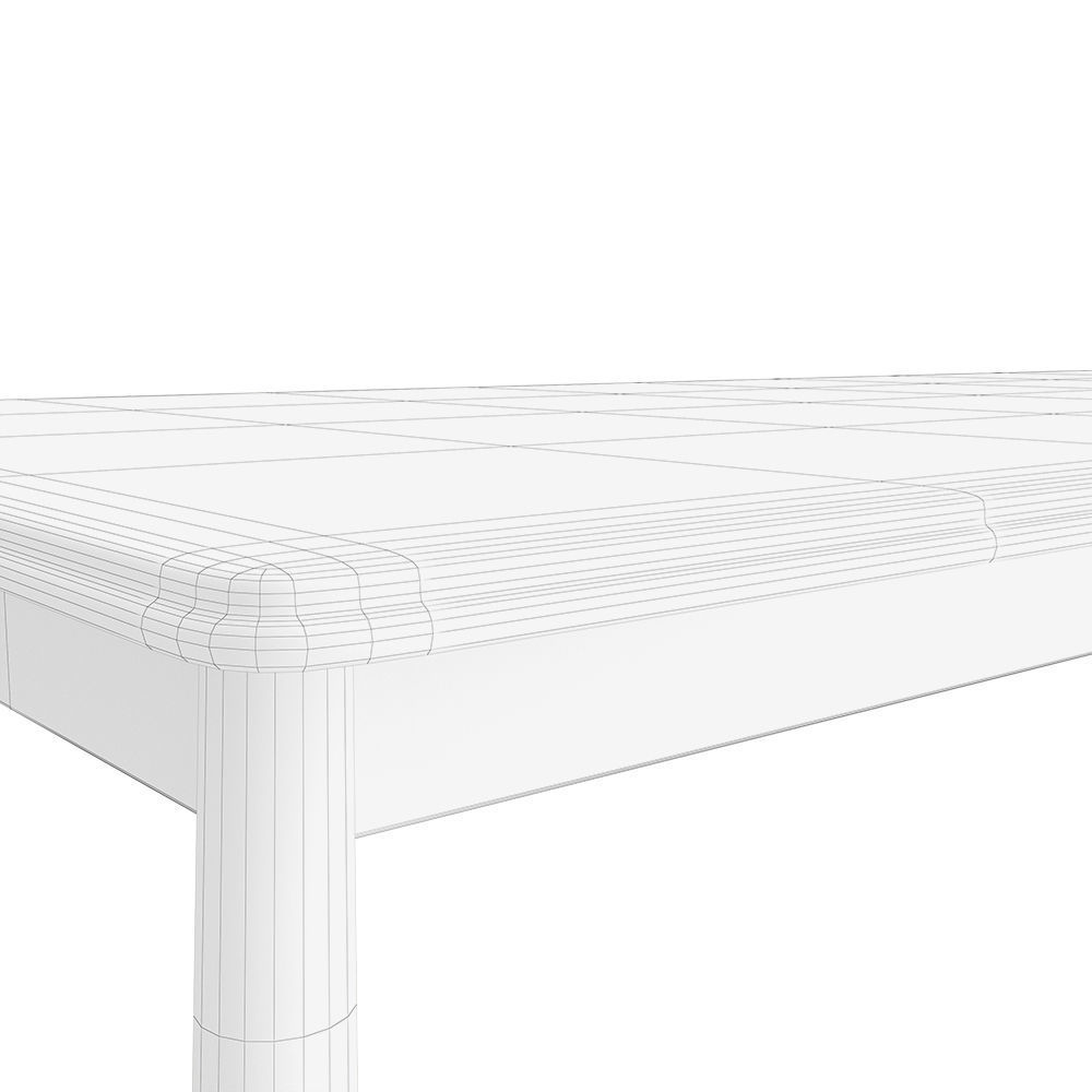 Bergen Oak Dining Table 3D model_6