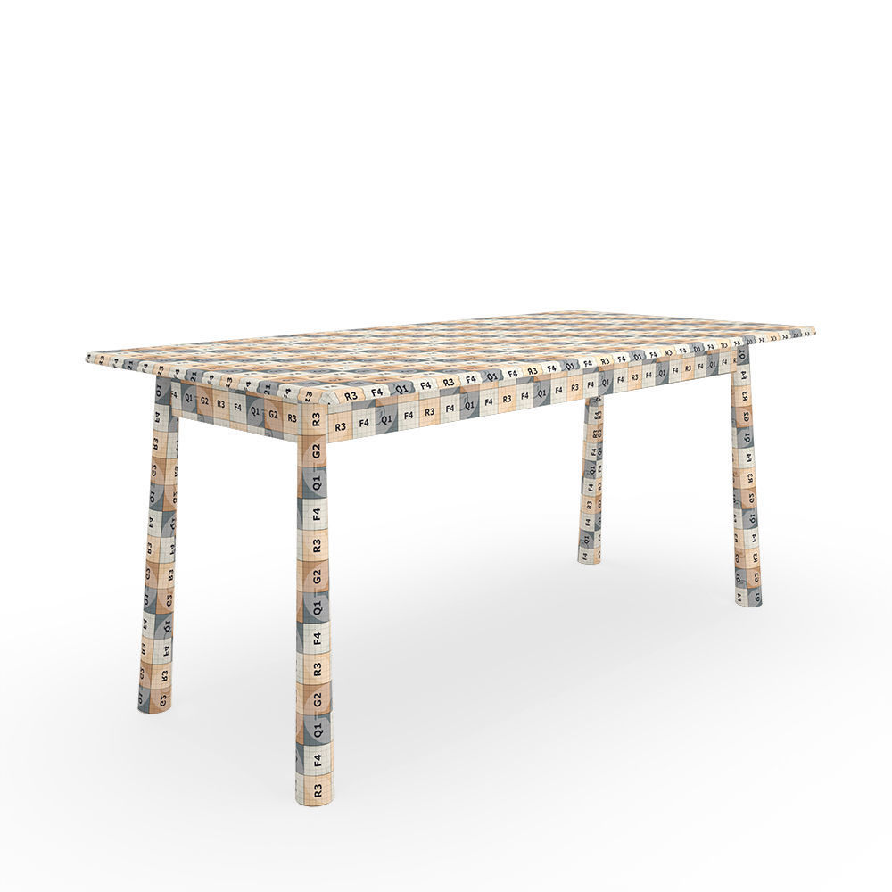Bergen Oak Dining Table 3D model_3