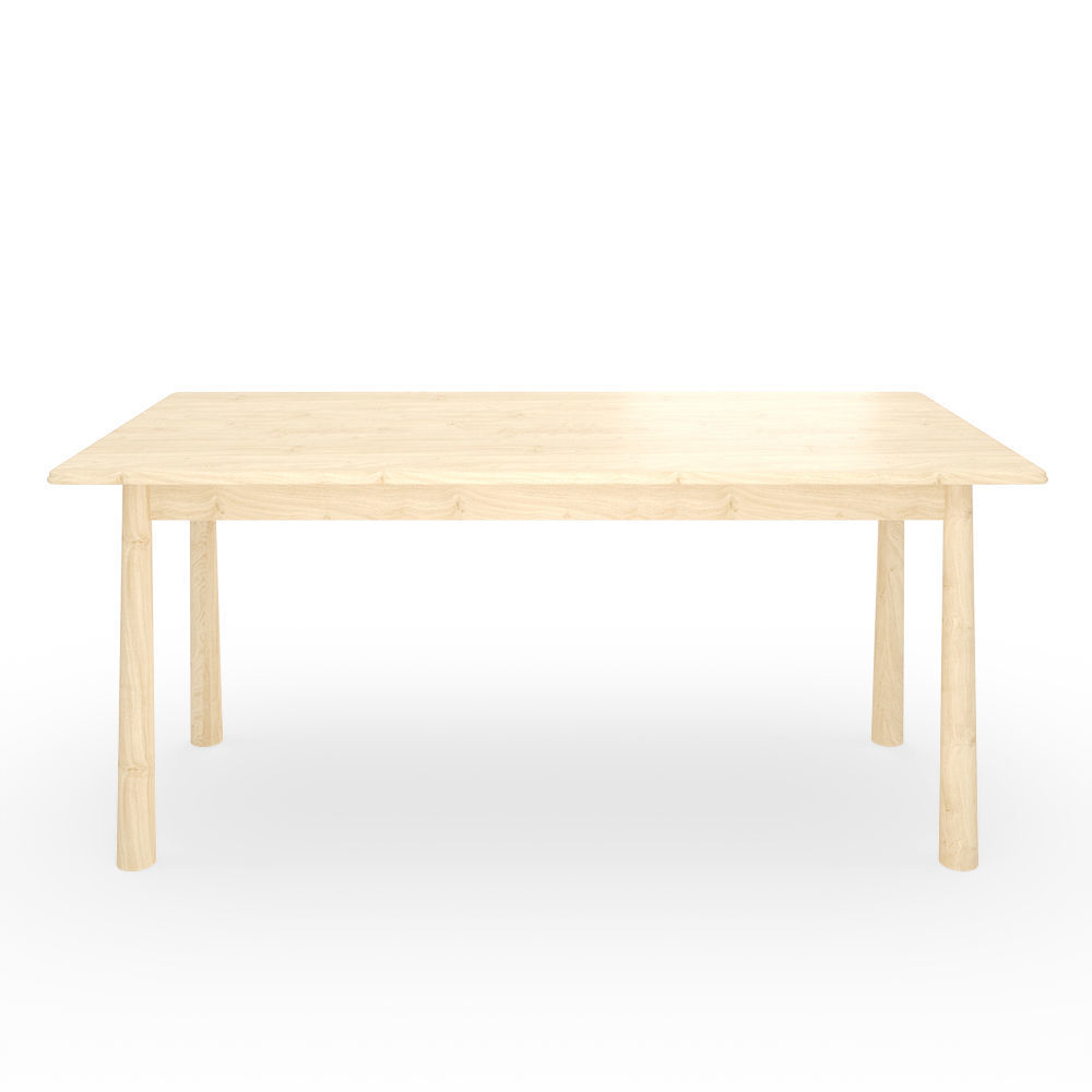 Bergen Oak Dining Table 3D model_1