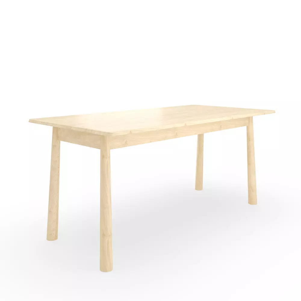 Bergen Oak Dining Table 3D model_0