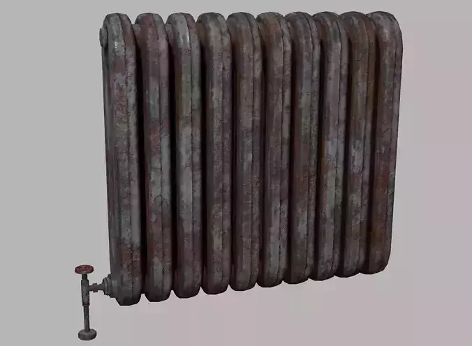 Old rusted radiator heater