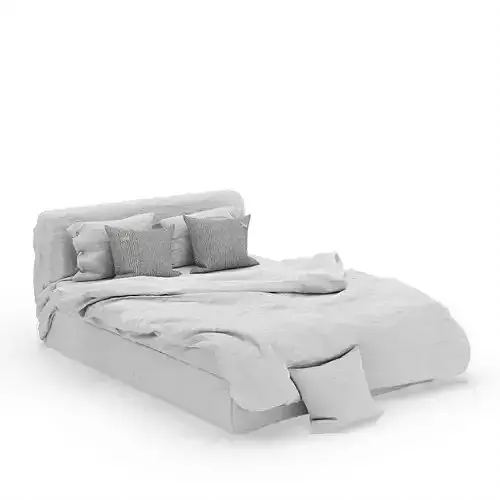 Linen Bedding Set v1 3D model