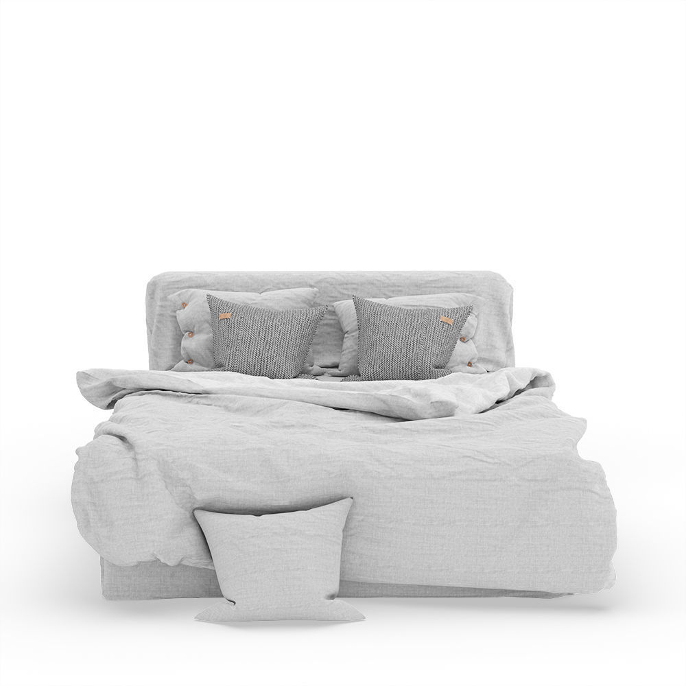 Linen Bedding Set v1 3D model_1