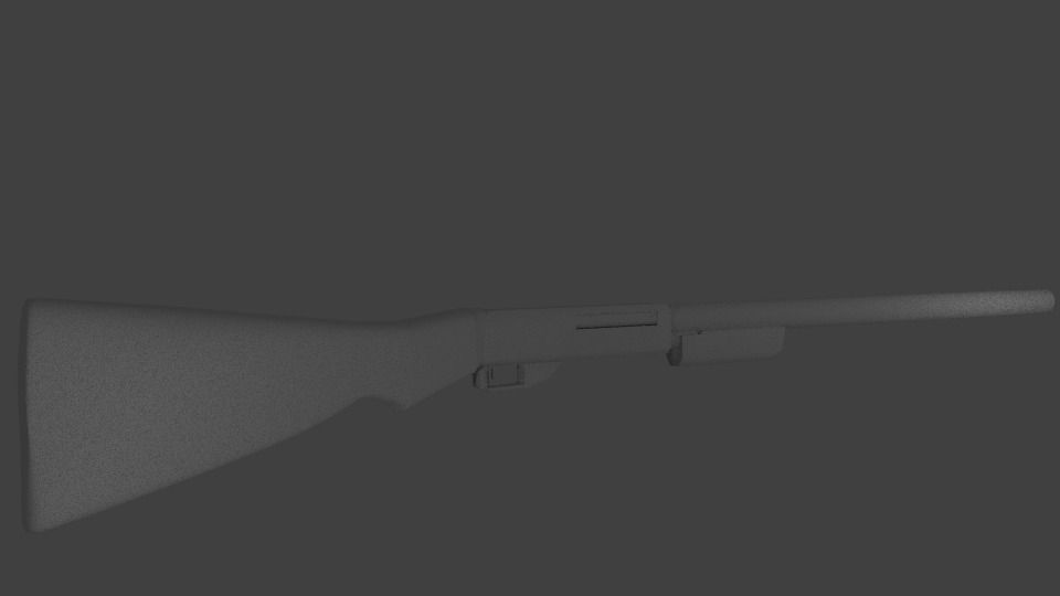 Shotgun rifle Free low-poly 3D model_0