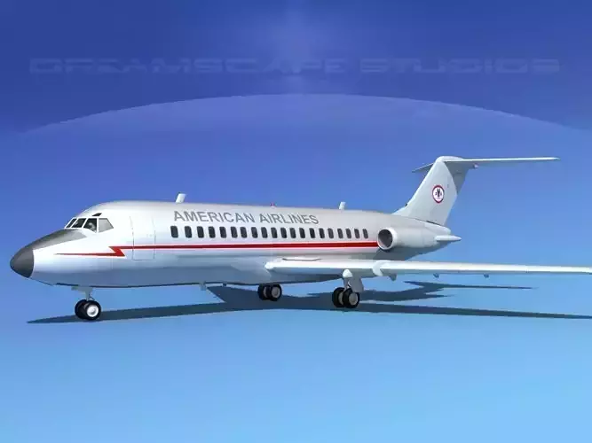 Douglas DC-9-20 Americans Airlines 3D model