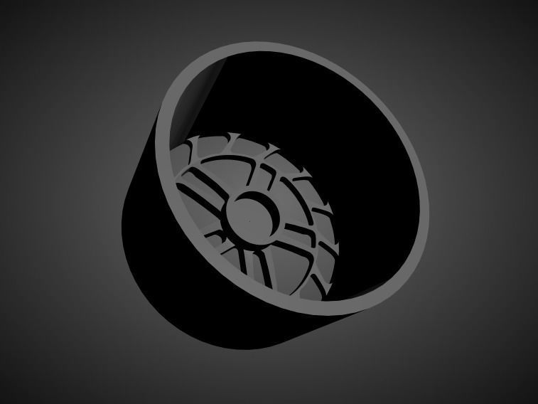 Vossen LC2-C1 scalable and Printable rim  3D print model_1