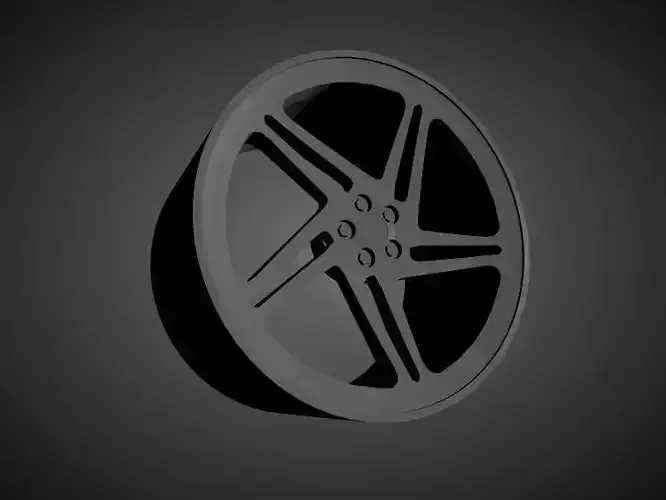 Vossen LC-102T scalable and Printable rim  3D print model
