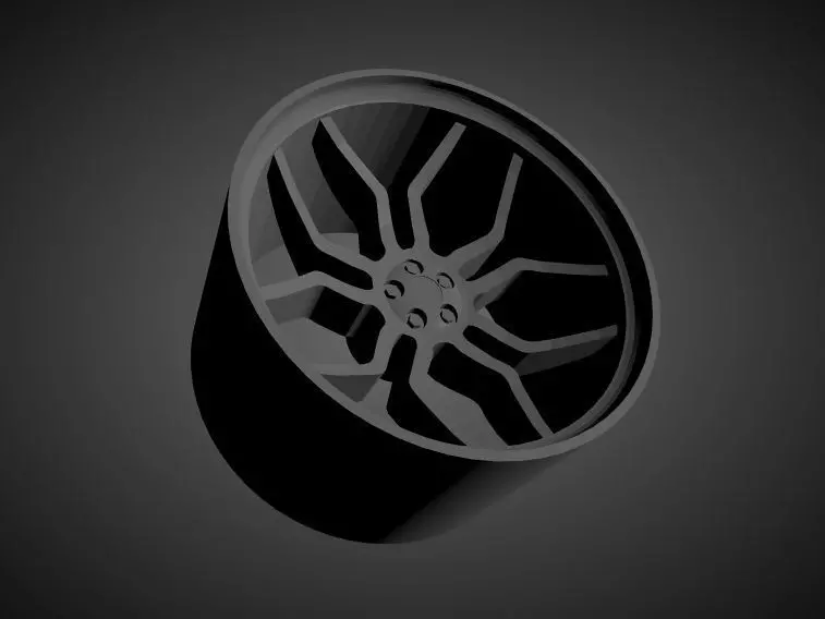 Vossen HC-3 scalable and Printable rim  3D print model_0