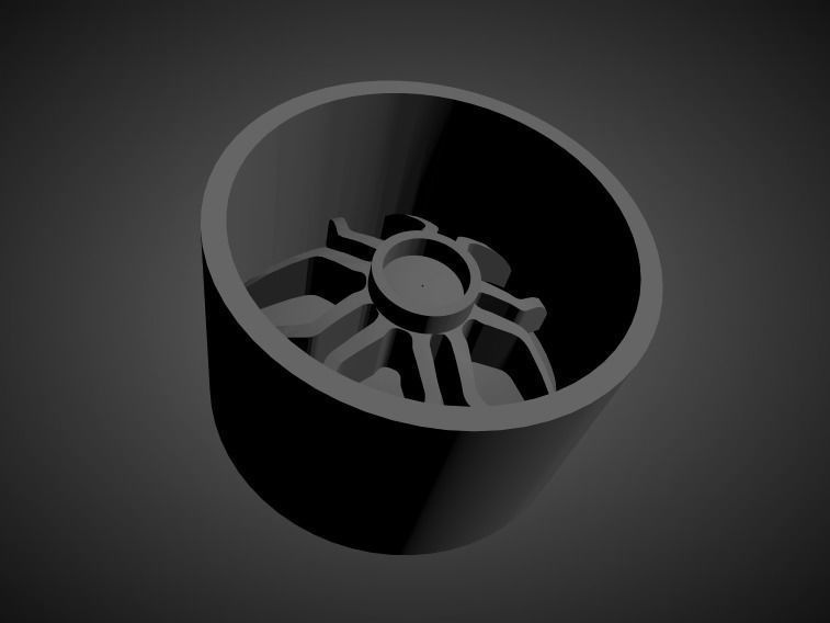 Vossen HC-3 scalable and Printable rim  3D print model_1