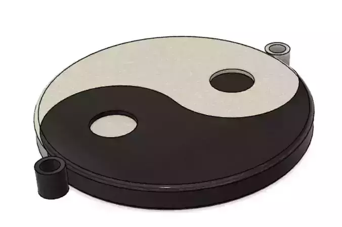 Yin Yang 2 piece necklace