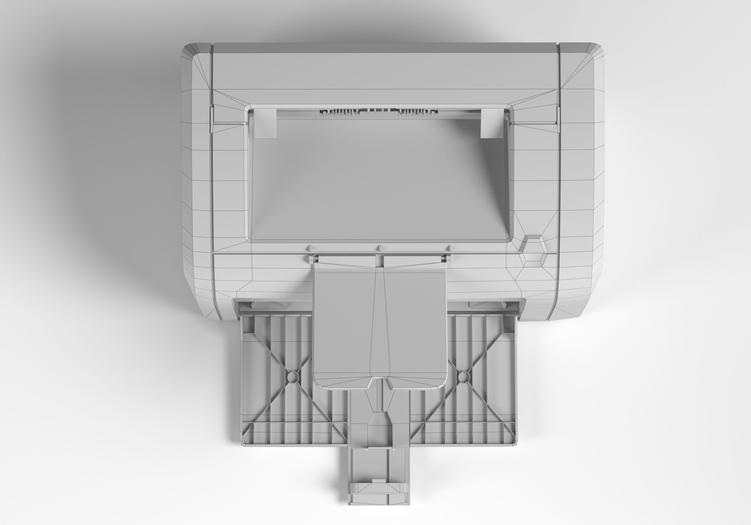 HP LaserJet 1018 printer lowpoly Low-poly 3D model_10