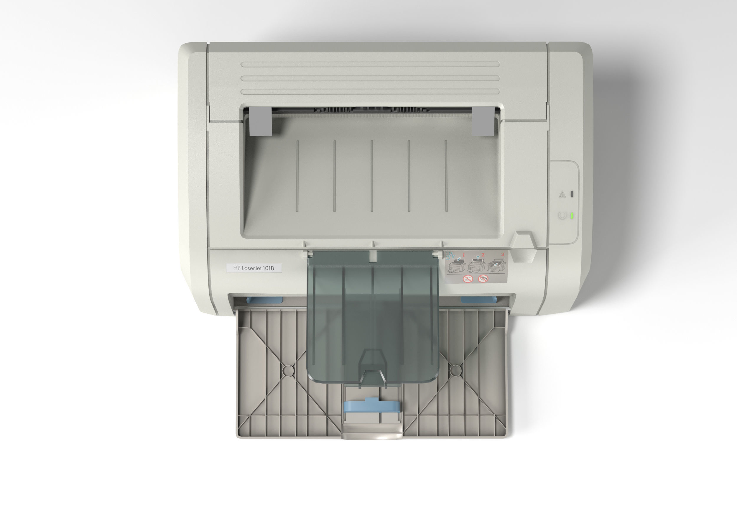HP LaserJet 1018 printer lowpoly Low-poly 3D model_5