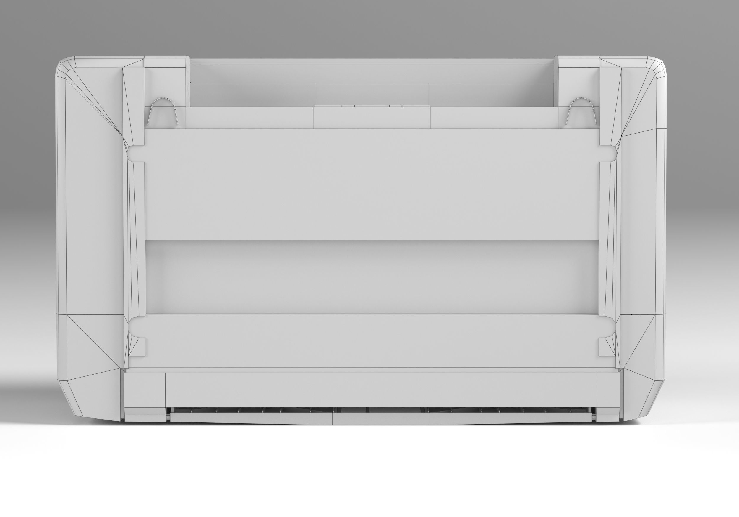 HP LaserJet 1018 printer lowpoly Low-poly 3D model_9