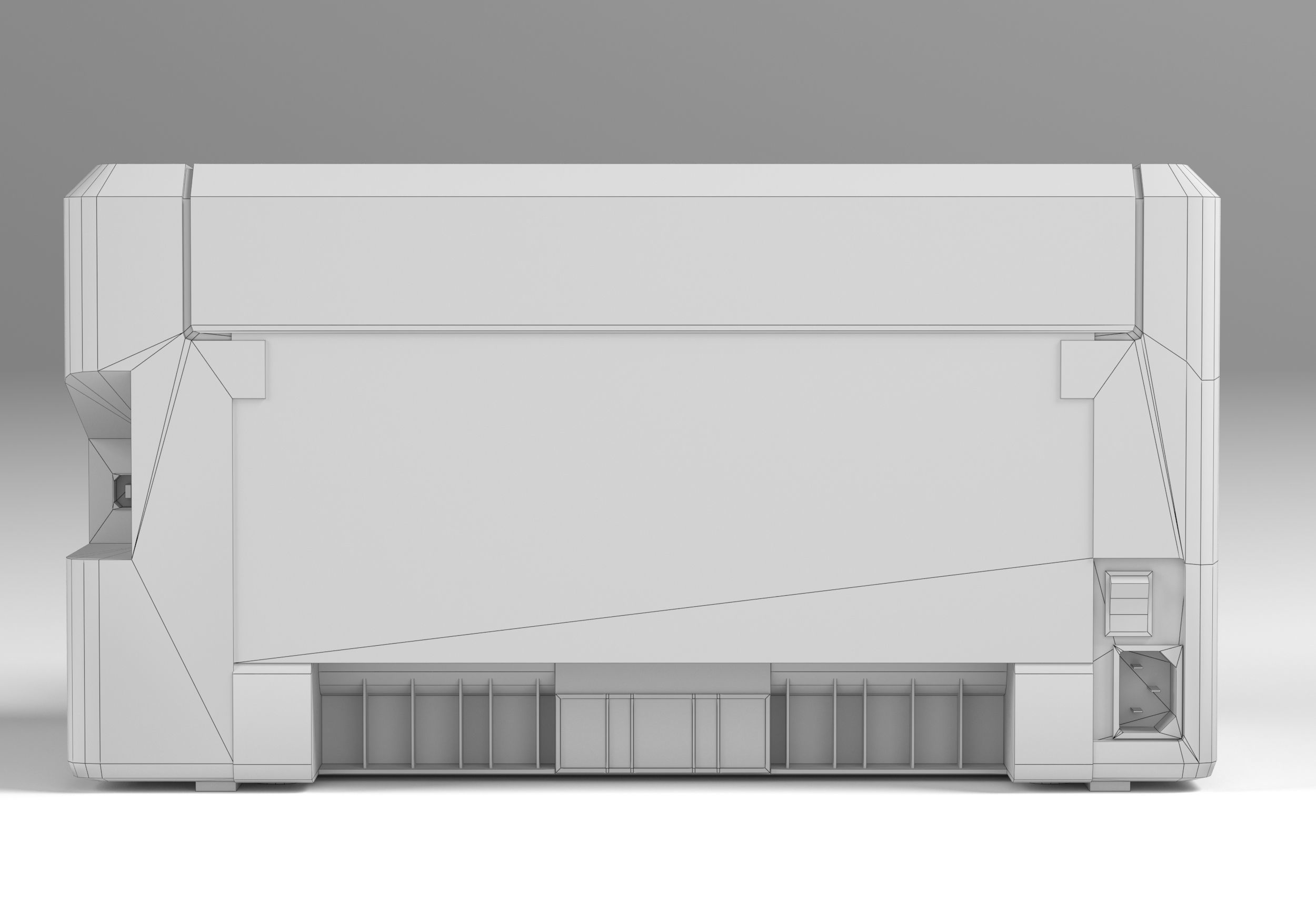 HP LaserJet 1018 printer lowpoly Low-poly 3D model_8