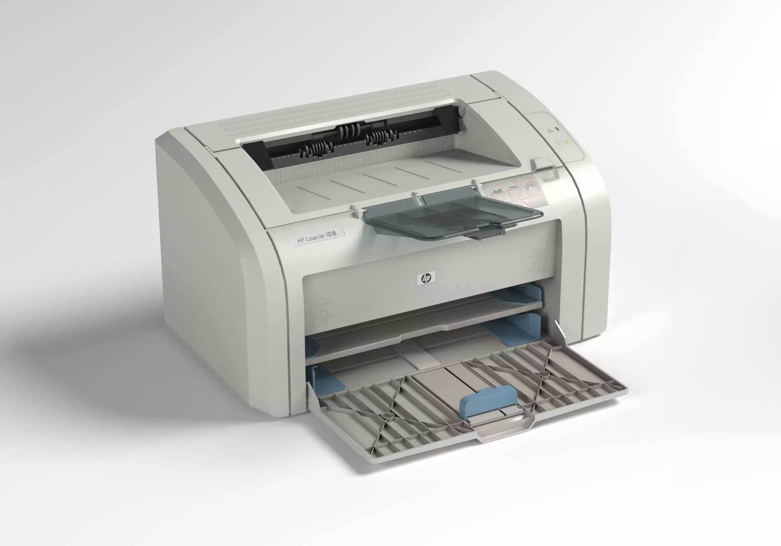HP LaserJet 1018 printer lowpoly Low-poly 3D model_0