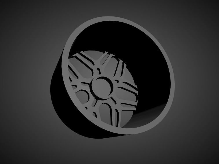 Forgiato Quadrato scalable and Printable rim  3D print model_1