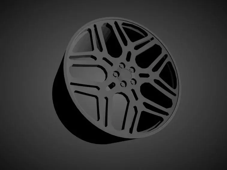 Forgiato Quadrato scalable and Printable rim  3D print model_0