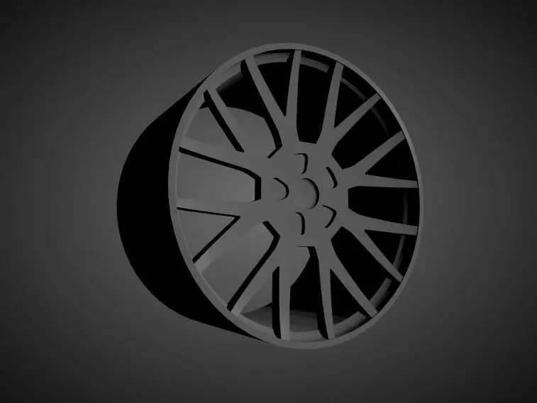 Forgiato Flow 001 scalable and Printable rim  3D print model_0