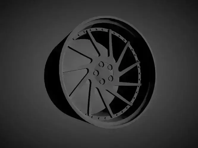 Forgiato Direzione scalable and Printable rim  3D print model