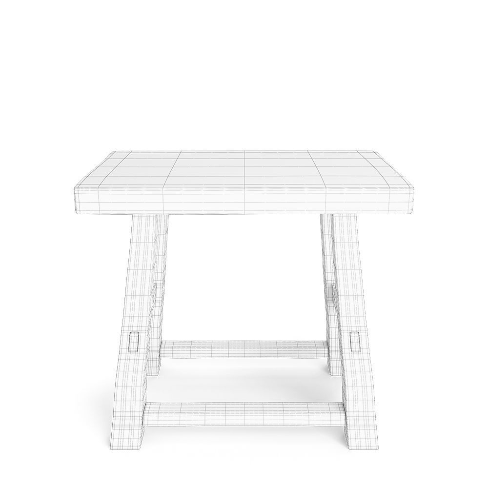 Rustic Stool 3D model_5