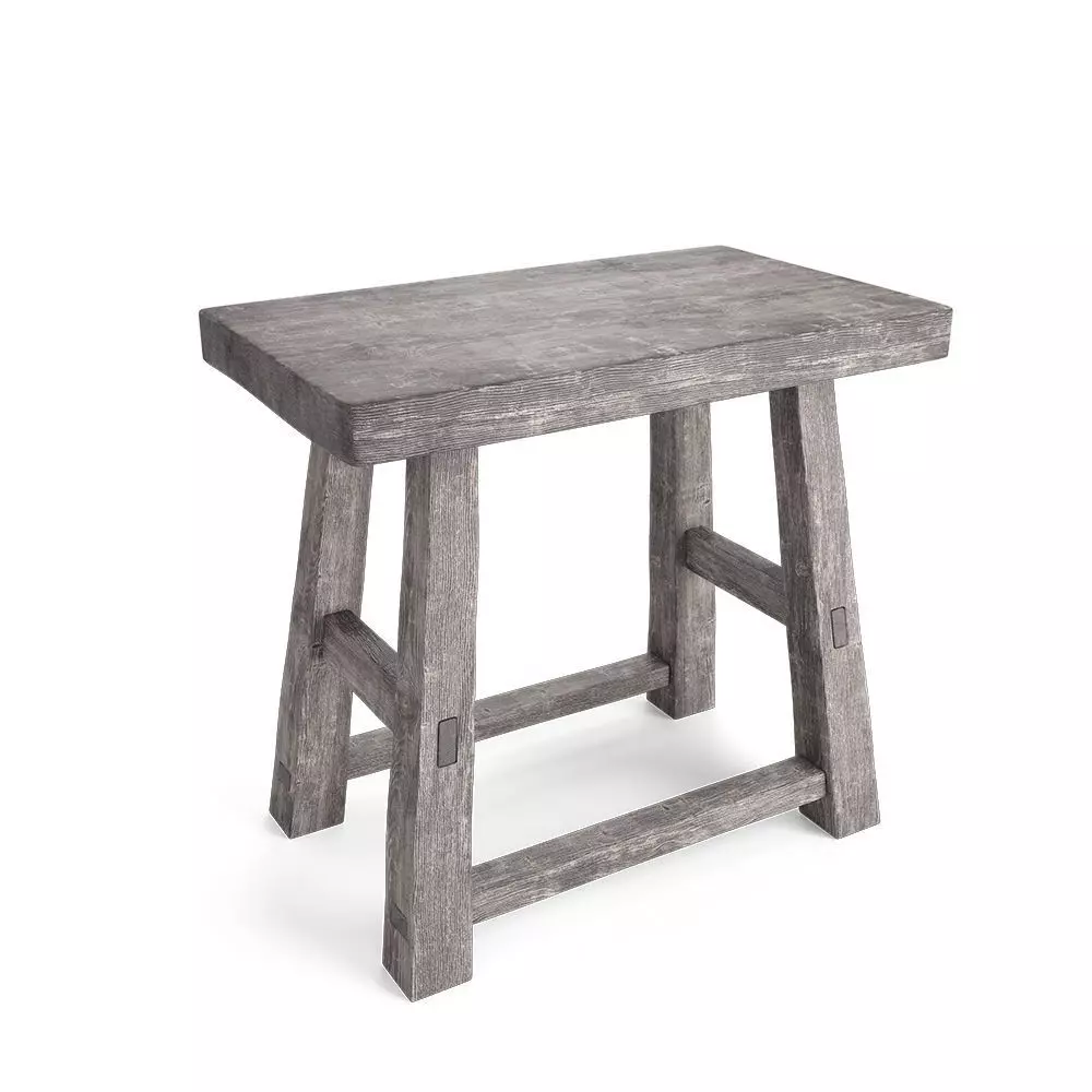 Rustic Stool 3D model_0