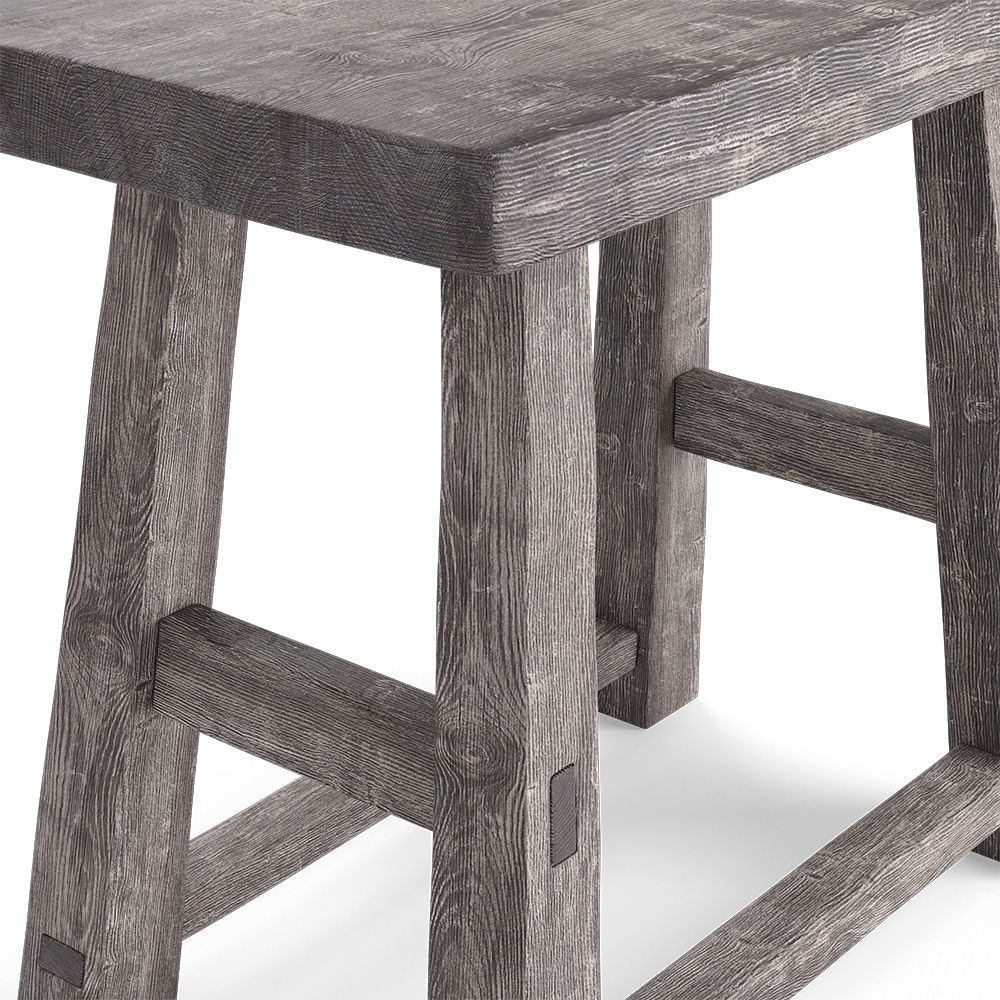 Rustic Stool 3D model_2