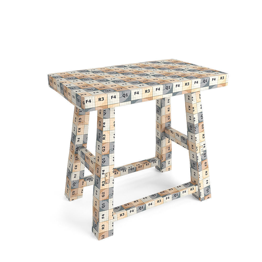 Rustic Stool 3D model_3